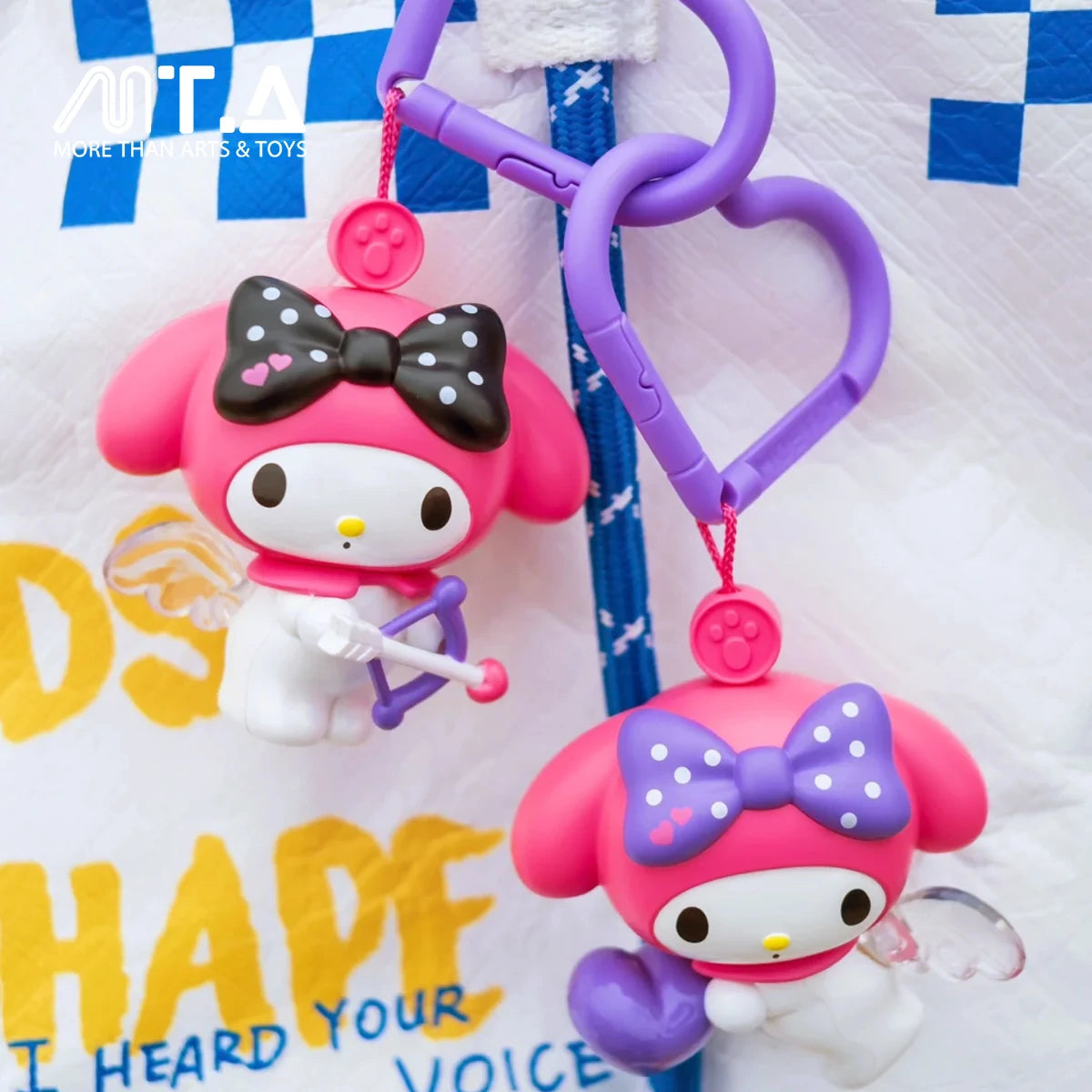 Kuromi & My Melody Trainee Cupid Series Movable Wind-Up Charm Blind Box