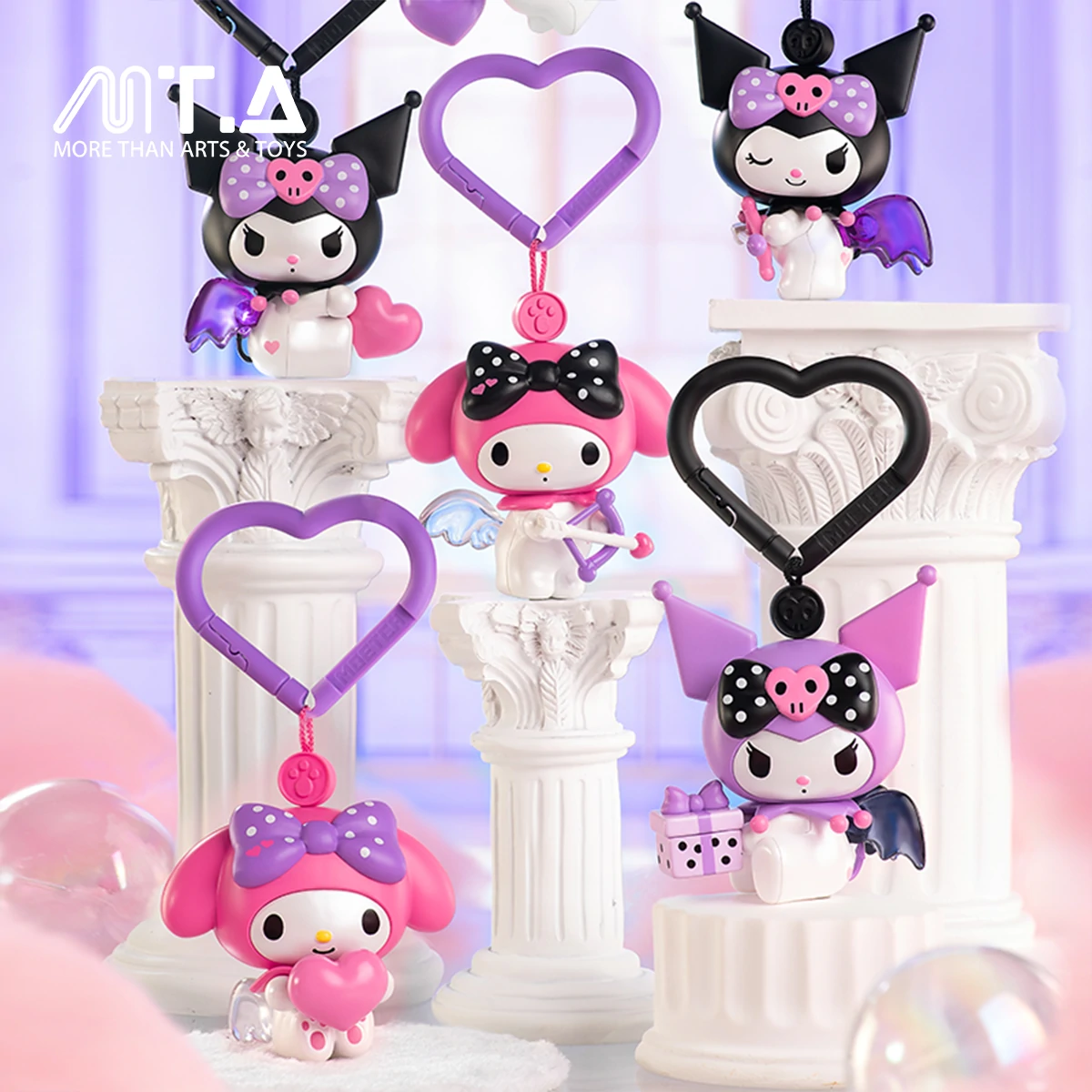 Kuromi & My Melody Trainee Cupid Series Movable Wind-Up Charm Blind Box
