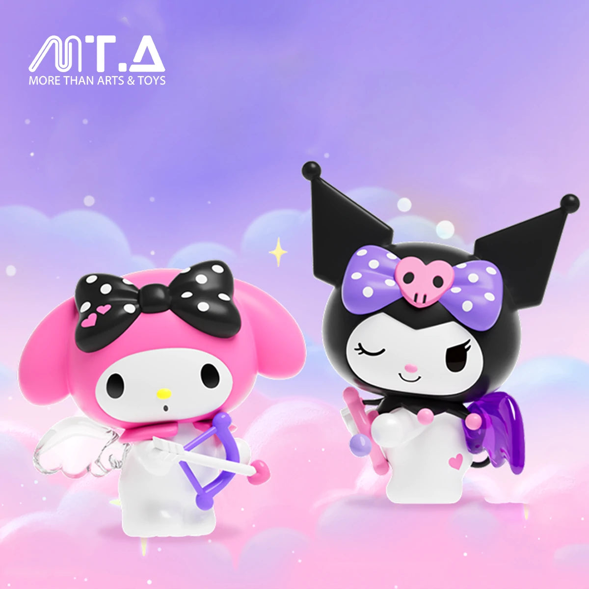 Kuromi & My Melody Trainee Cupid Series Movable Wind-Up Charm Blind Box