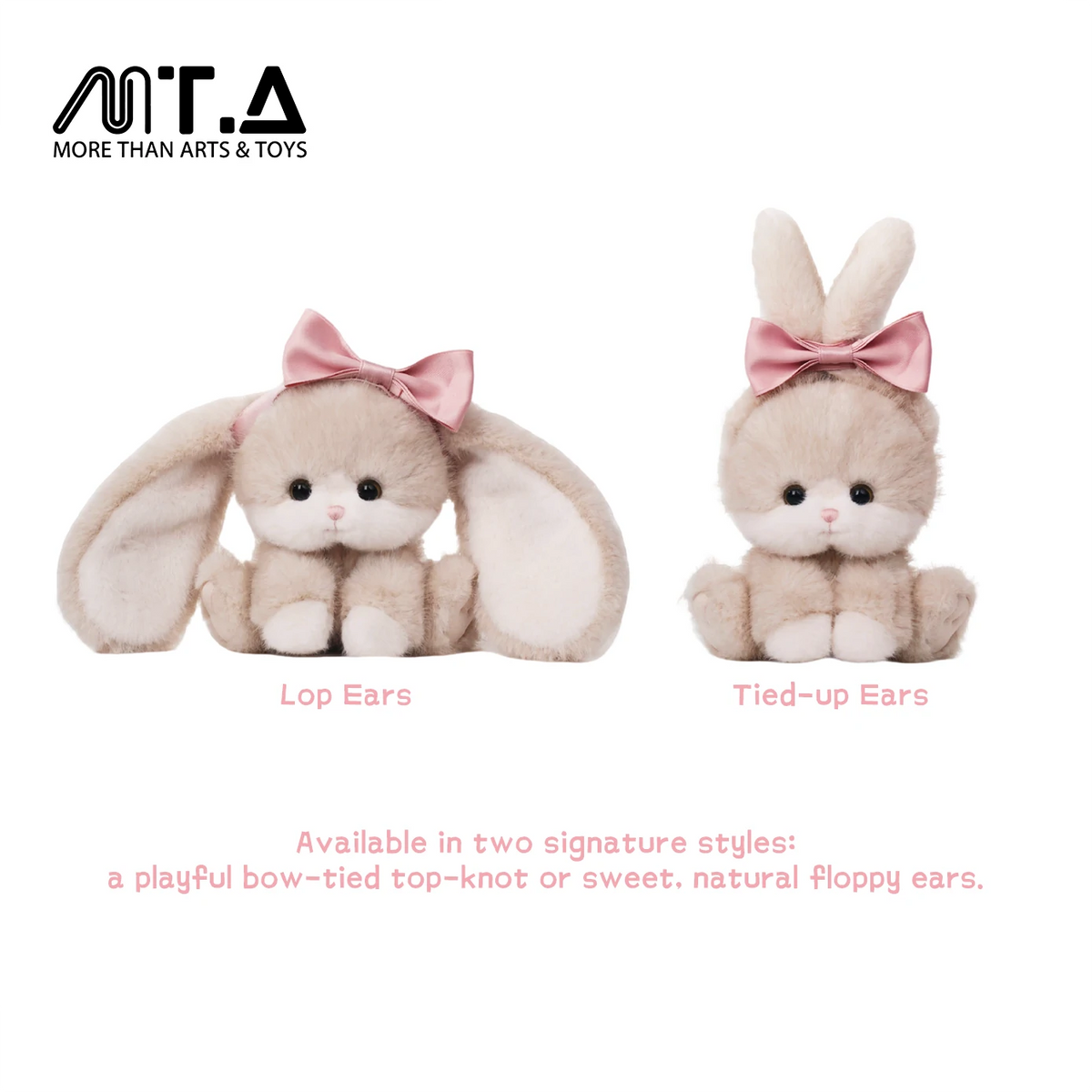 Nini Bunny Plush Pendant – Bow-Tied Top-Knot or Floppy Ears