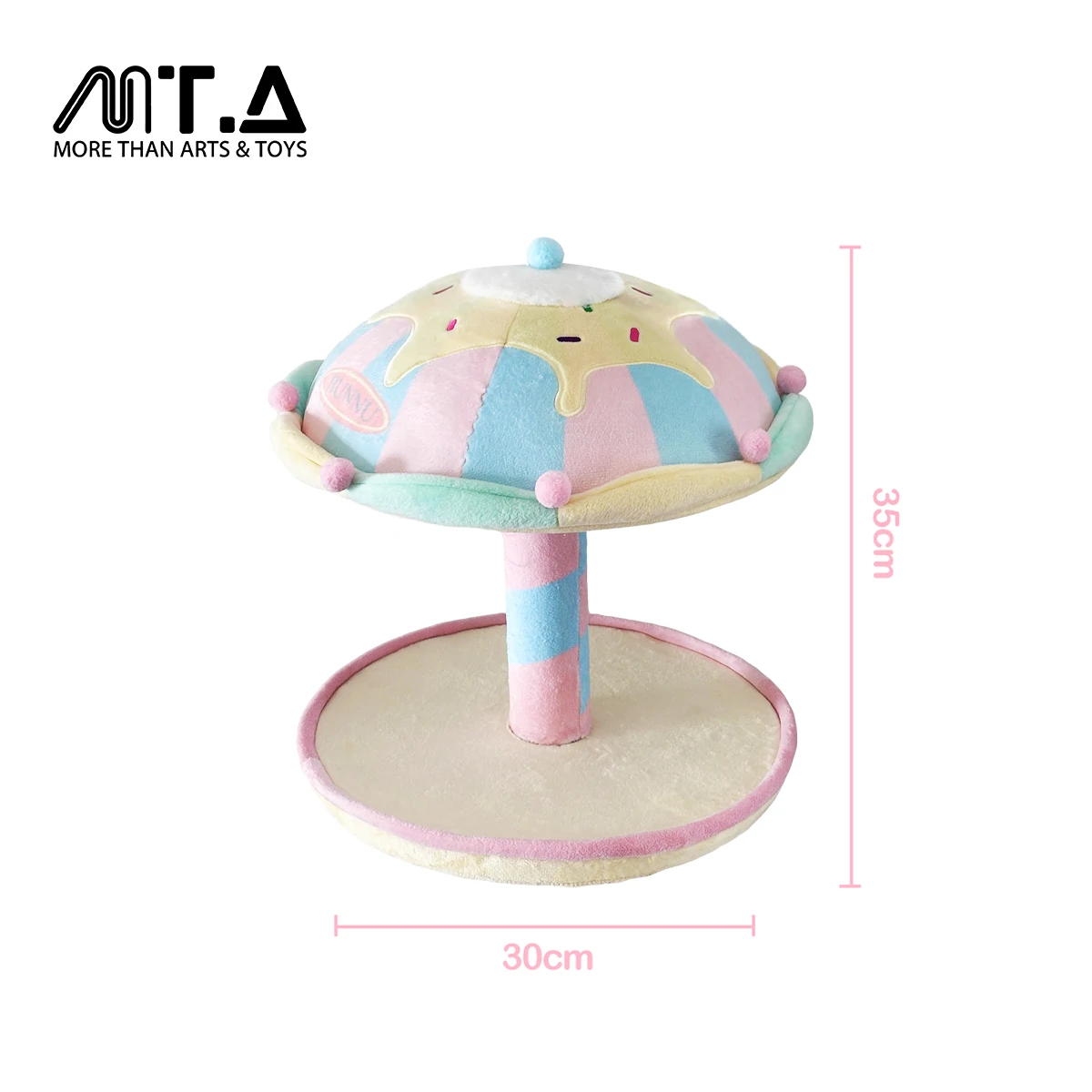 Sweet Swirl Dessert Carousel Plush Charm Display Stand