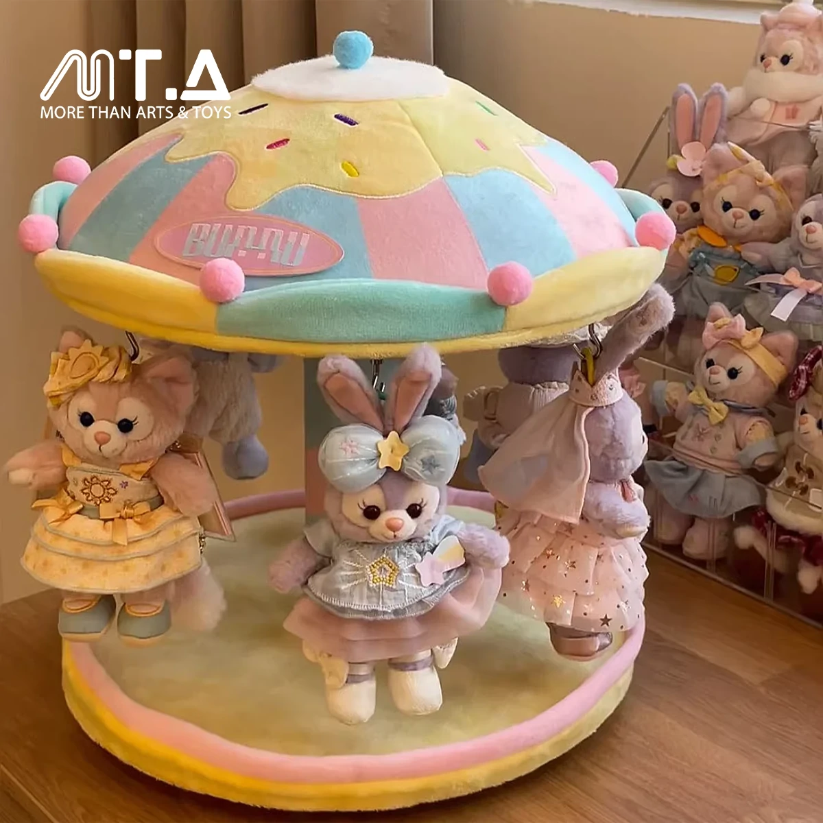 Sweet Swirl Dessert Carousel Plush Charm Display Stand
