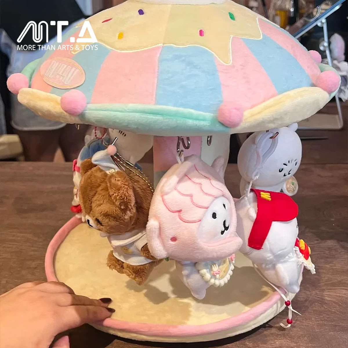 Sweet Swirl Dessert Carousel Plush Charm Display Stand