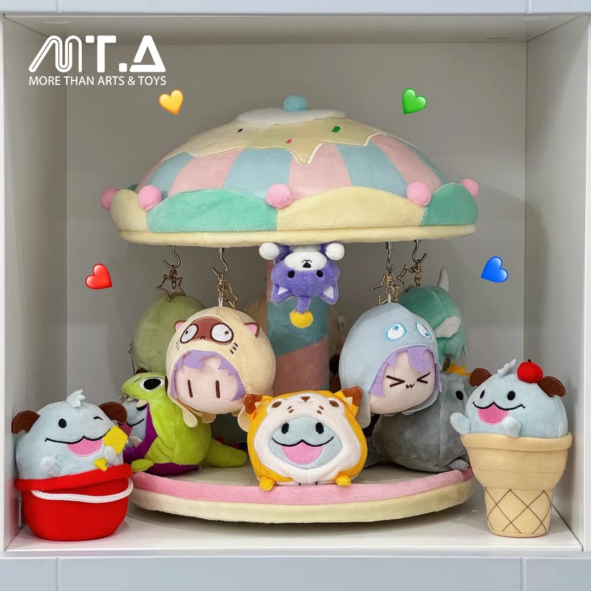 Sweet Swirl Dessert Carousel Plush Charm Display Stand