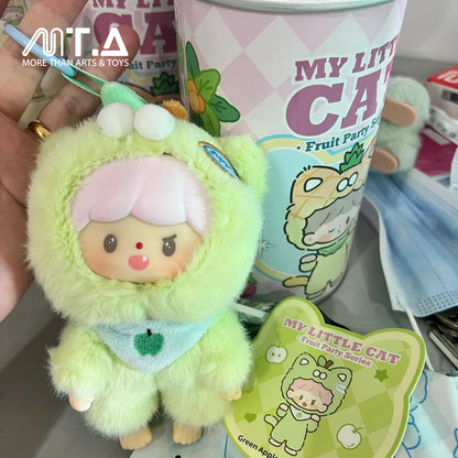 Green Apple Cat zZoton plush keychain